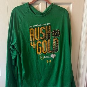 Under Armour Green Notre Dame Cotton Bowl Shirt
